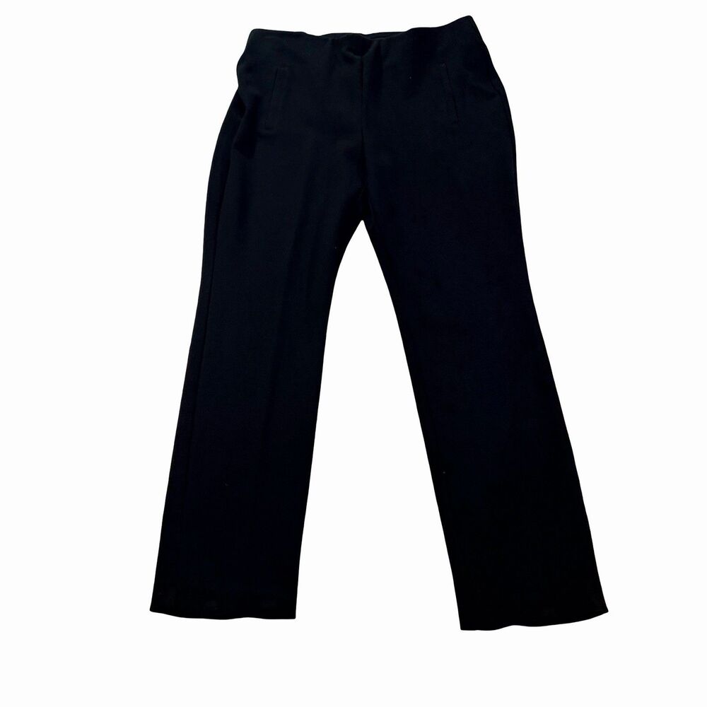 Chicos Pants Women's size MP (1P) Black Slimming Brigitte Stretch Pull On Ankle